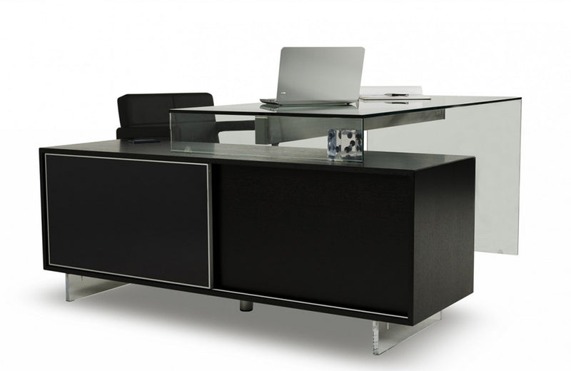 Modrest Alaska Black Oak Office Desk