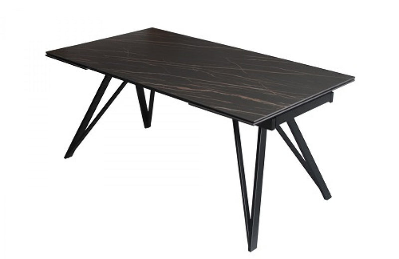 Modrest Bobby Modern Black Ceramic Extendable Dining Table