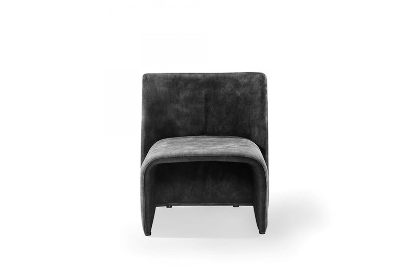 Modrest Modern Jarvis Accent Dark Grey Fabric Chair