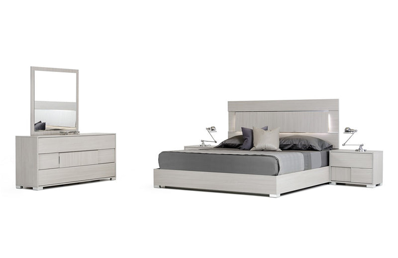 Modrest Ethan Italian Modern Grey Bed