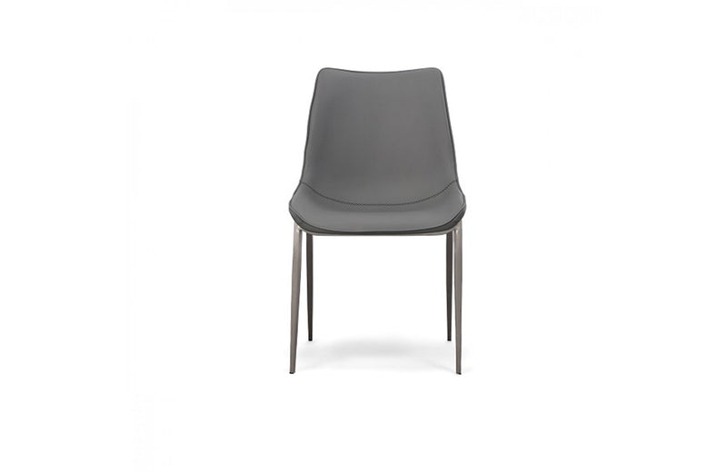 Modrest Frasier Modern Grey Eco-Leather Dining Chair (Set of 2)