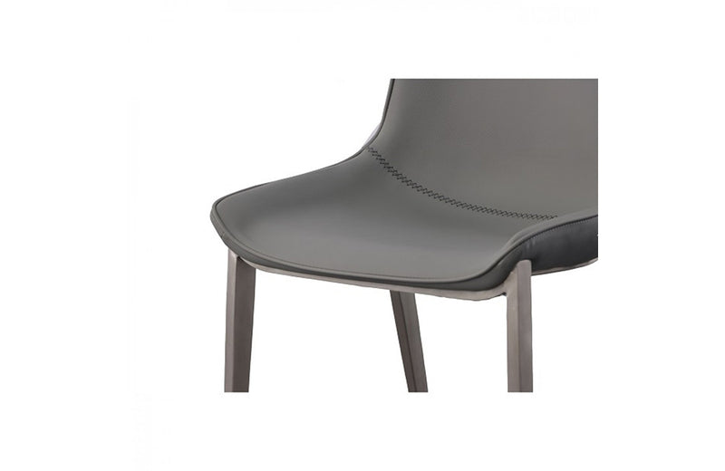 Modrest Frasier Modern Grey Eco-Leather Dining Chair (Set of 2)