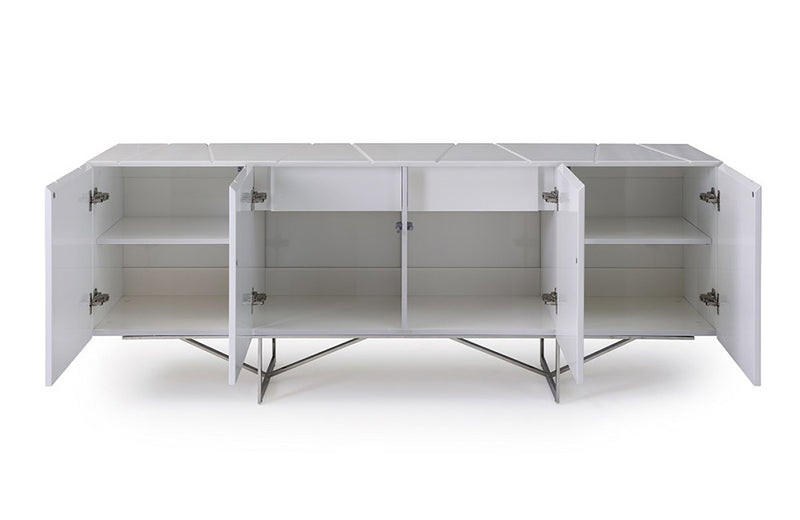 Modrest Chrysler Modern White High Gloss Buffet