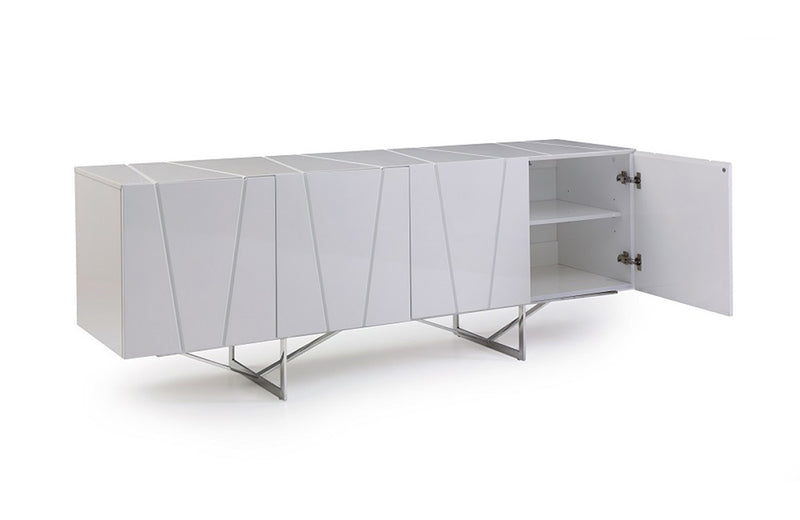 Modrest Chrysler Modern White High Gloss Buffet