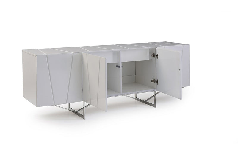 Modrest Chrysler Modern White High Gloss Buffet