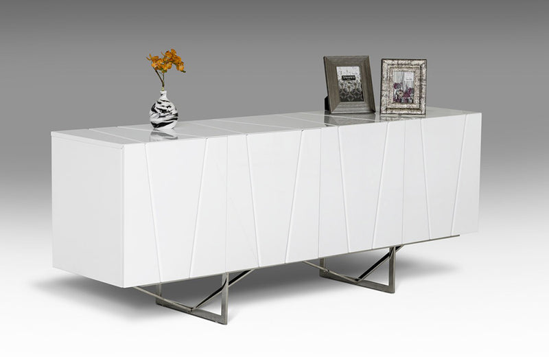 Modrest Chrysler Modern White High Gloss Buffet