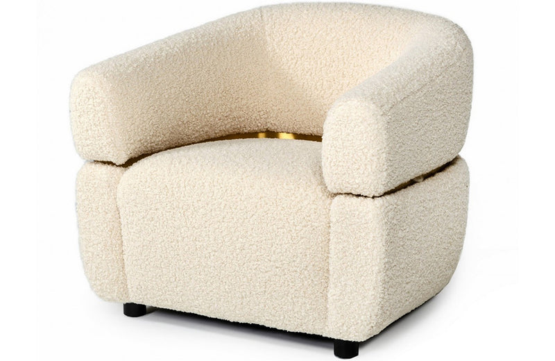 Divani Casa Gannet Glam Beige Fabric Chair