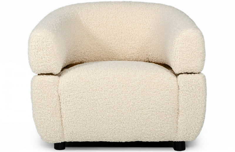 Divani Casa Gannet Glam Beige Fabric Chair