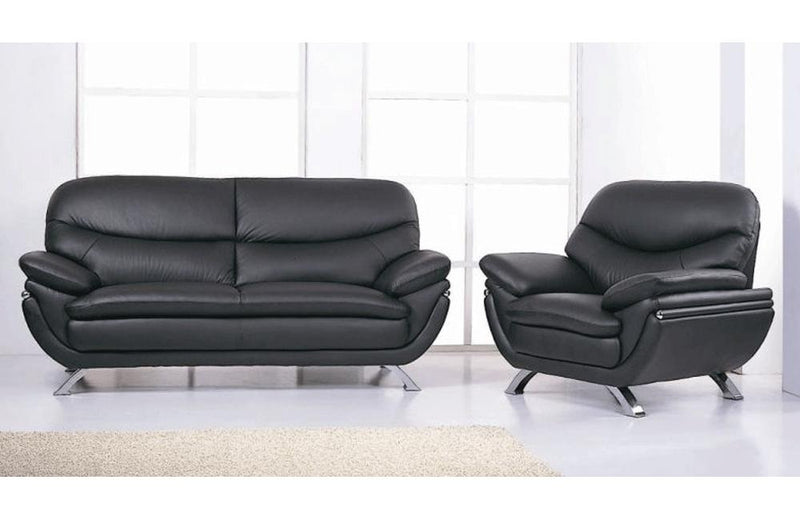 Makarios 2PC Living Room Set Black