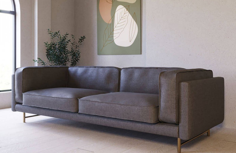 Divani Casa Keswick Modern Grey Fabric Sofa