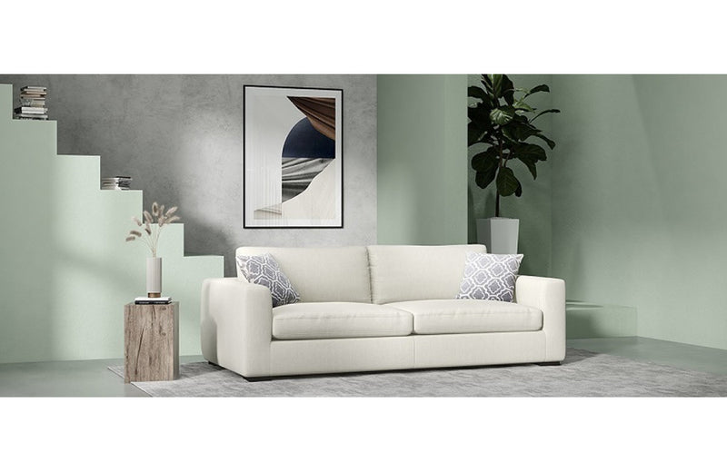 Divani Casa Poppy Modern White Fabric Sofa