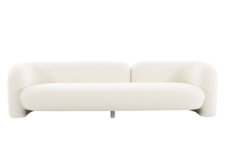 Modrest Khan Modern 4-Seater Cream Fabric Sofa