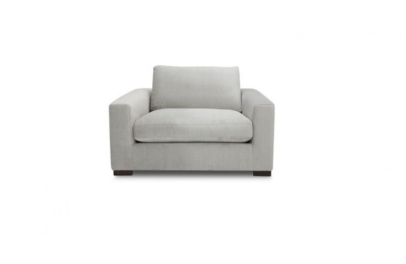 Divani Casa Poppy Modern White Fabric Lounge Chair