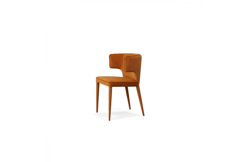 Modrest Lucero Modern Orange Velvet Dining Armchair