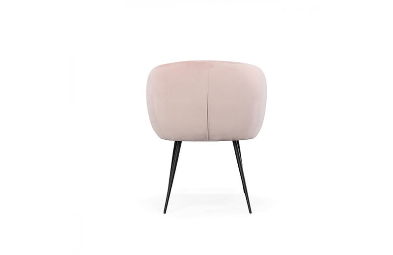 Modrest Luzerne Modern Pink Velvet Dining Chair