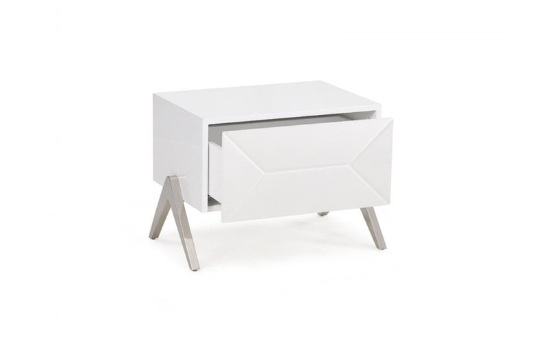 Modrest Candid Modern White Nightstand