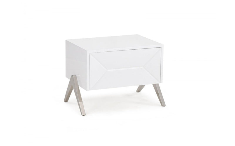 Modrest Candid Modern White Nightstand