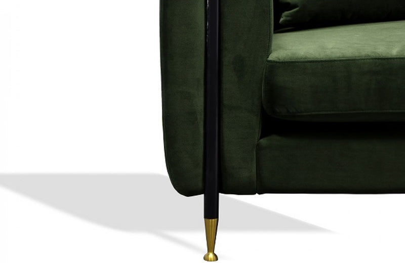 Divani Casa Oswego Modern Dark Green Jade Sofa