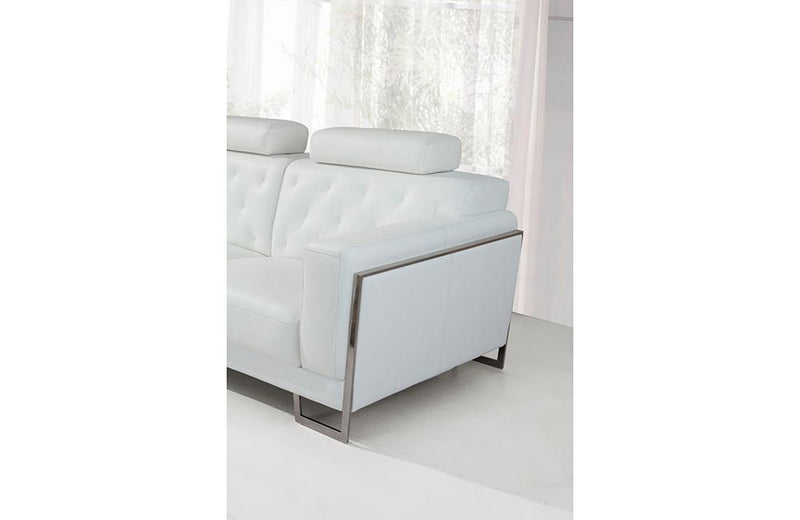 Paris Modern White Leather Sofa Set