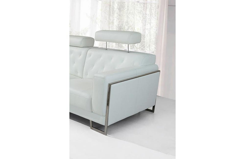 Paris Modern White Leather Sofa Set