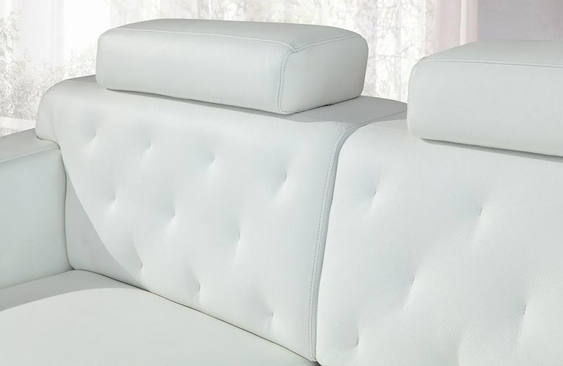 Paris Modern White Leather Sofa Set