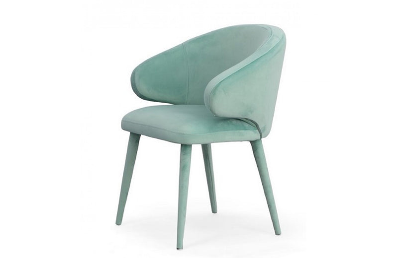 Modrest Salem Modern Aqua Fabric Dining Chair