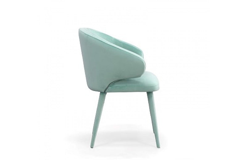 Modrest Salem Modern Aqua Fabric Dining Chair