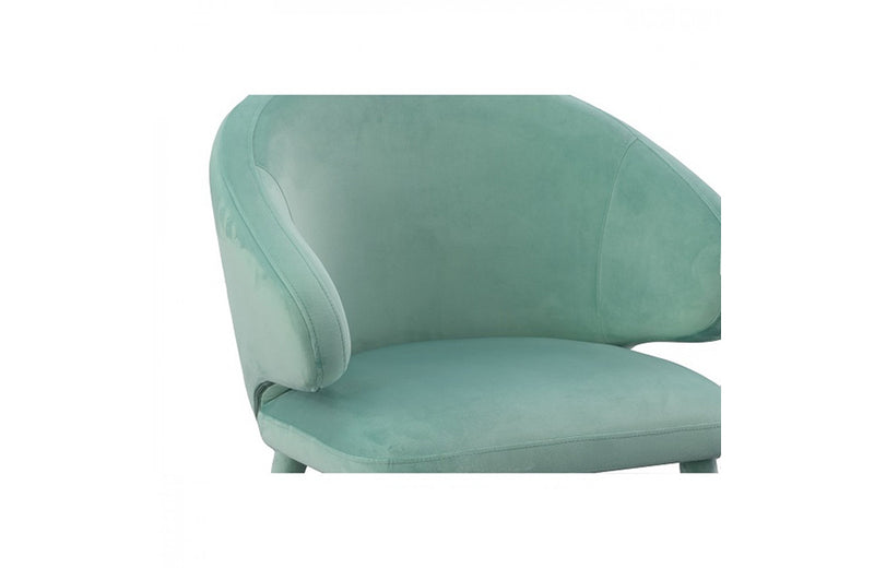 Modrest Salem Modern Aqua Fabric Dining Chair