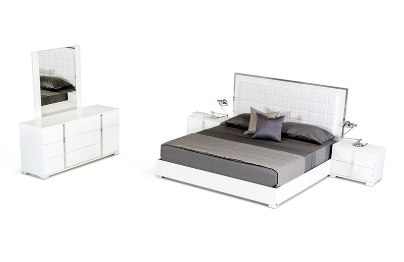 Modrest San Marino Modern White Bed