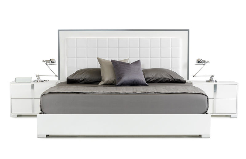 Modrest San Marino Modern White Bed