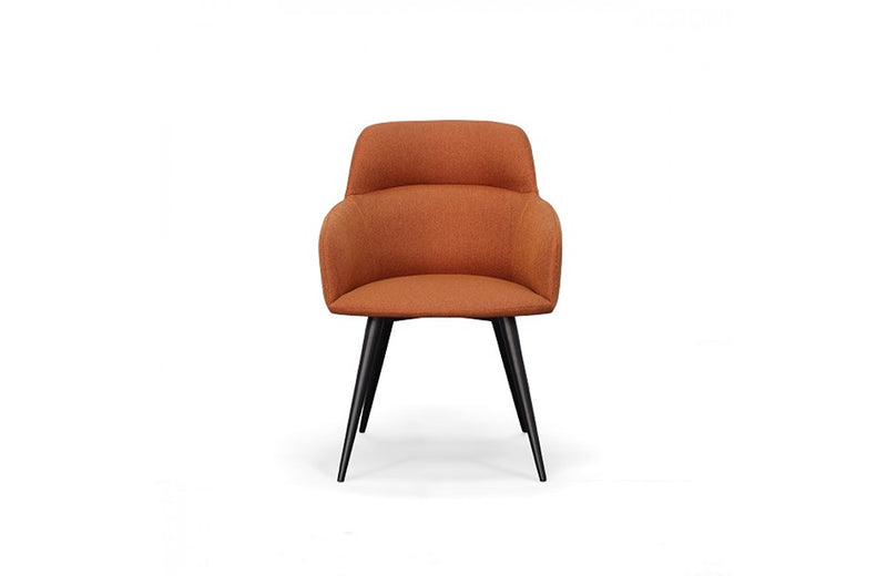 Modrest Scranton Modern Orange & Black Dining Chair