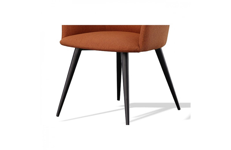 Modrest Scranton Modern Orange & Black Dining Chair