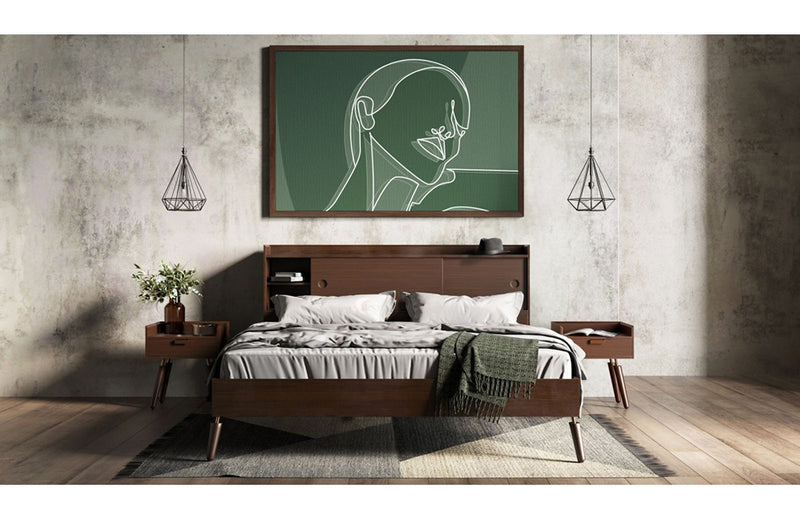 Modrest Sutton Mid-Century Elisa Acacia Wood Bed