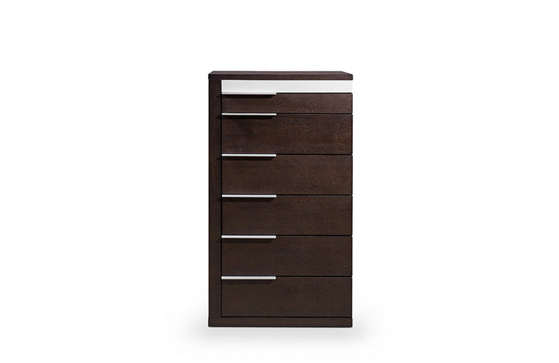 Modrest Torino Modern Brown Oak & Grey Chest