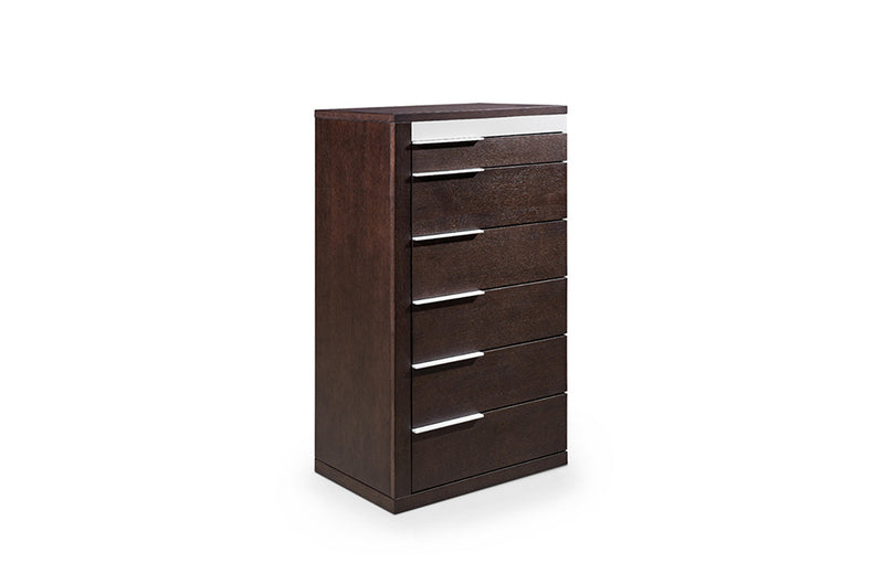 Modrest Torino Modern Brown Oak & Grey Chest