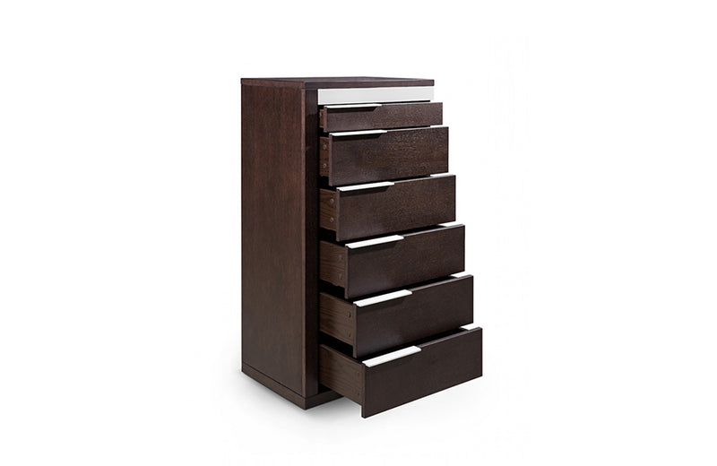 Modrest Torino Modern Brown Oak & Grey Chest