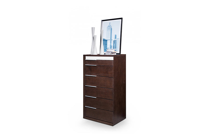 Modrest Torino Modern Brown Oak & Grey Chest