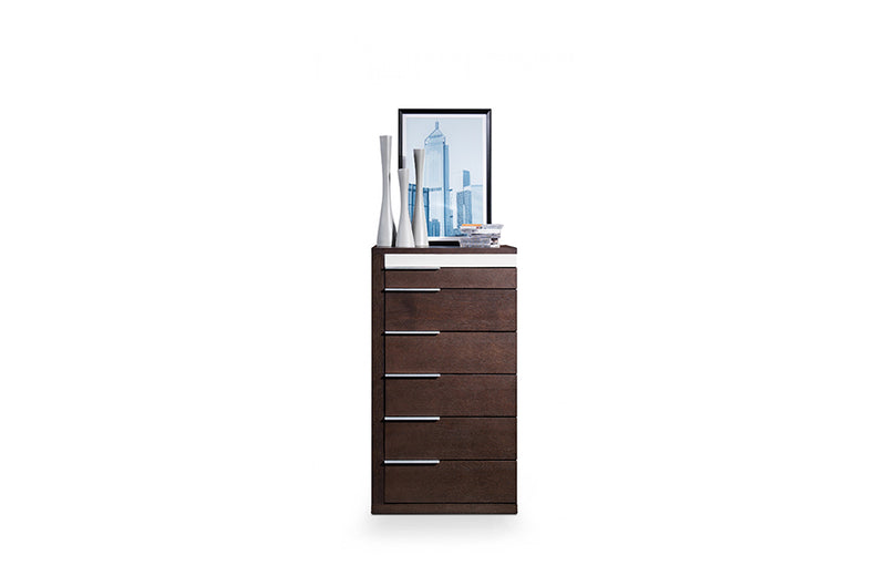 Modrest Torino Modern Brown Oak & Grey Chest