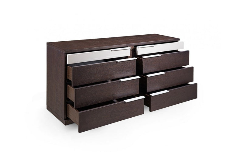 Modrest Torino Modern Brown Oak & Grey Dresser