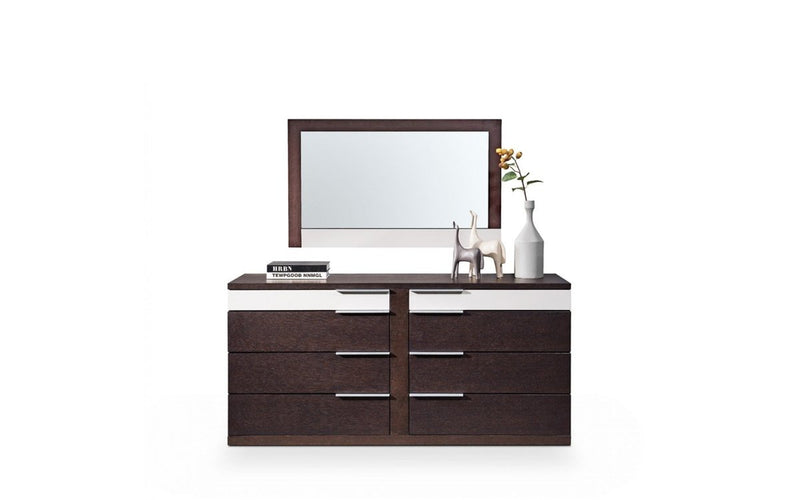 Modrest Torino Modern Brown Oak & Grey Dresser