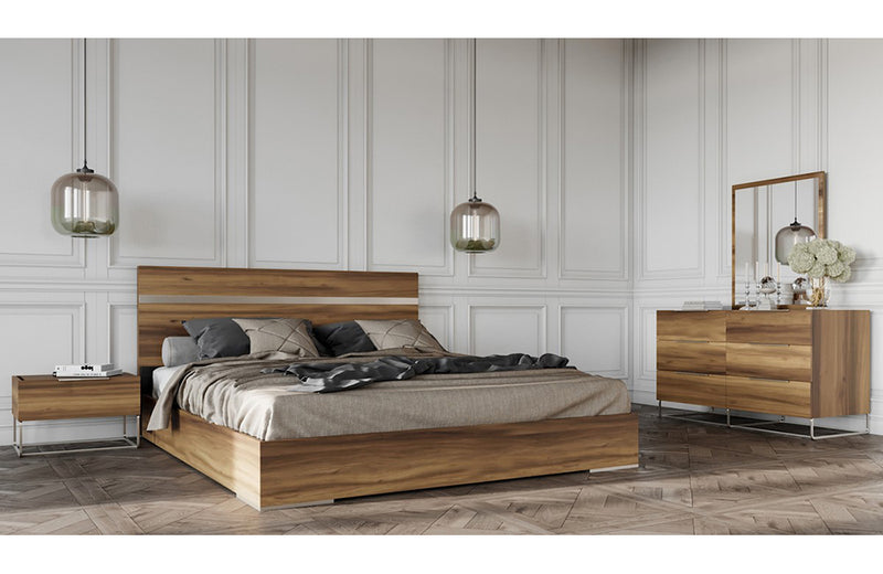 Nova Domus Lorenzo Italian Modern Light Oak Bed