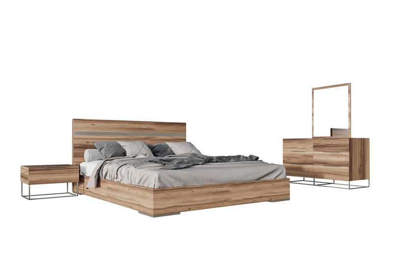 Nova Domus Lorenzo Italian Modern Light Oak Bed