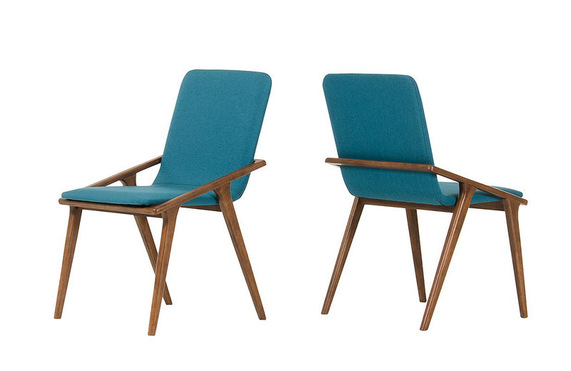 Zeppelin Modern Blue Dining Chair (Set of 2)